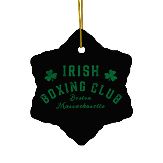 Irish Bong Club Boston Massachusetts Shamrock Ceramic Ornaments