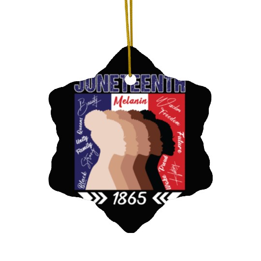 Celebrating Juneteenth with Melanin Women Ceramic Ornaments
