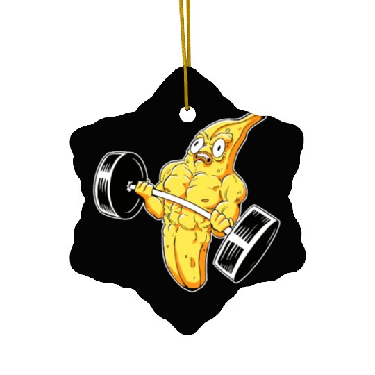Banana Gym Power Ceramic Ornaments