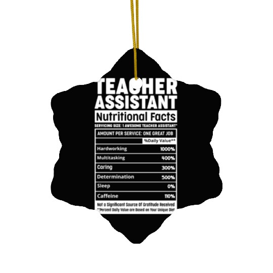 Teacher Assistant Nutritional Fact Teacher Element Ceramic Ornaments