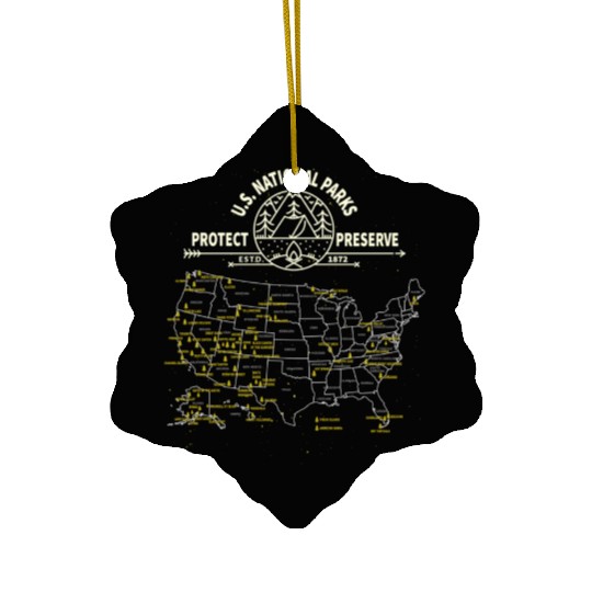 Us National Park Camping - All 63 Us National Par Ceramic Ornaments