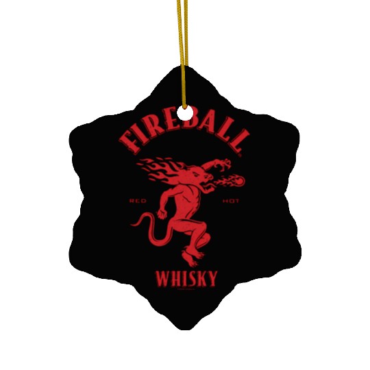 Fireball Whiy Red Hot Burns Like Hell V2 Ceramic Ornaments