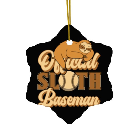 Sloth Sloth Baseball Ceramic Ornaments