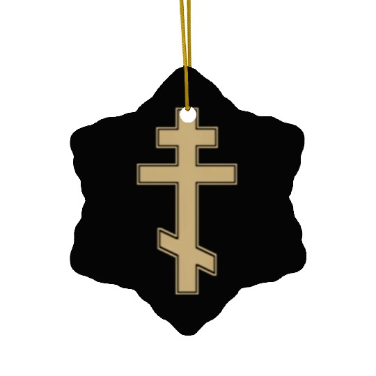 Russian Orthodox Cross Slavo Byzantine Cross Ceramic Ornaments