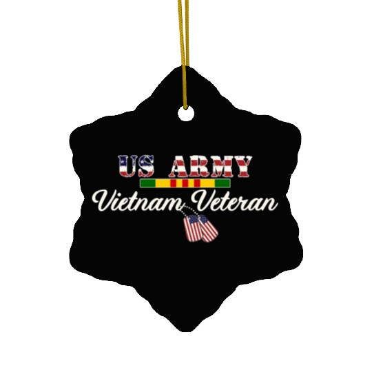 US Army Vietnam Veteran Ceramic Ornaments