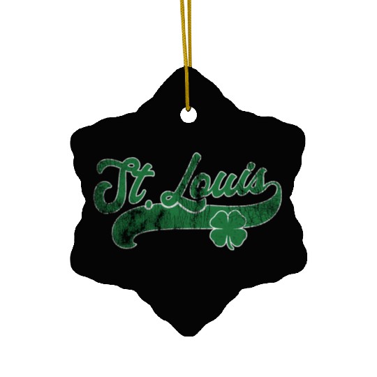 St Louis Shamrock St Patrick'S Day Saint Paddy'S Ceramic Ornaments