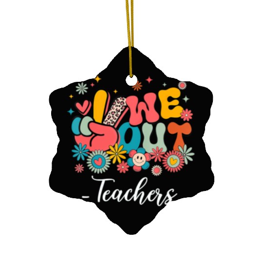 Cute End Of School Year Teacher Summer Bruh We Out Ceramic Ornaments