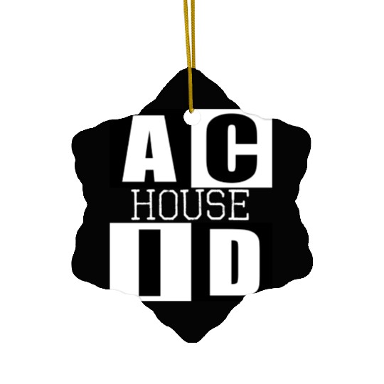 ACID HOUSE music logo Ceramic Ornaments