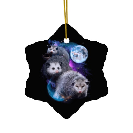 3 Moon Opossum Marsupial Rodent Opossum Novelty Ceramic Ornaments