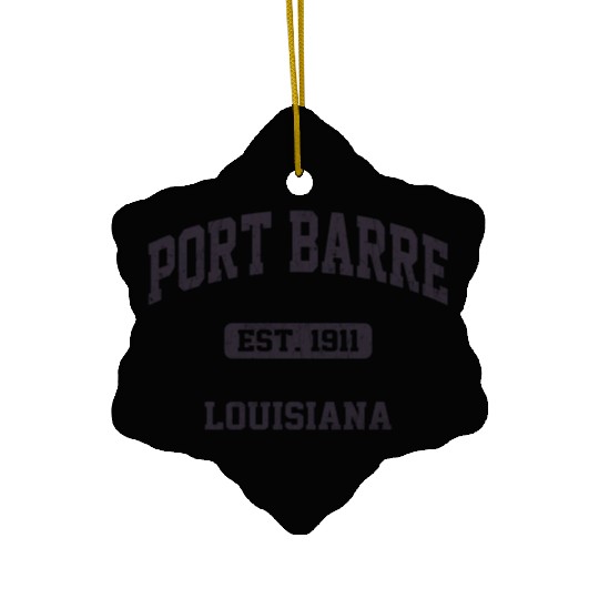 Port Barre Louisiana La State Athletic Style Ceramic Ornaments