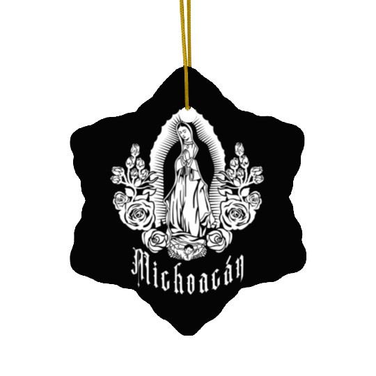 Santa Guadalupe Catholic Saint Of Meco Americas Mi Ceramic Ornaments