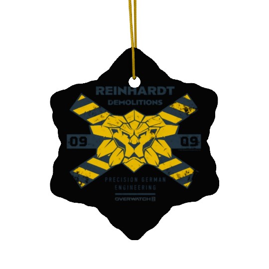 Overwatch 2 Reinhardt Demolitions Icon Logo Ceramic Ornaments