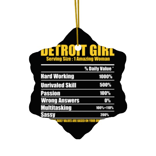 Hilarious Detroit Definition Motor City American Ceramic Ornaments