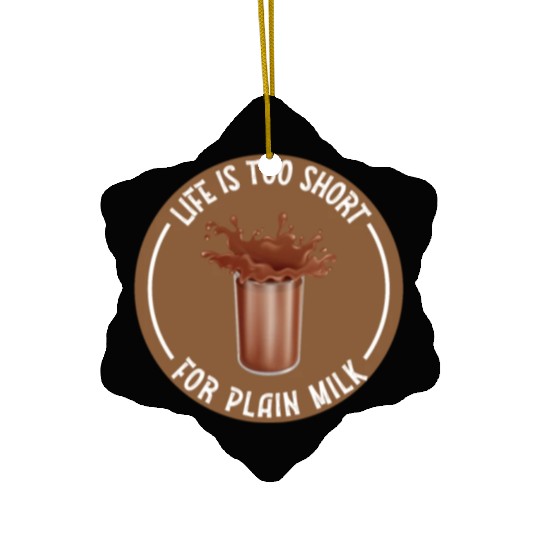 I Love Chocolate Milk Lover Funny Chocolate Milk Ceramic Ornaments