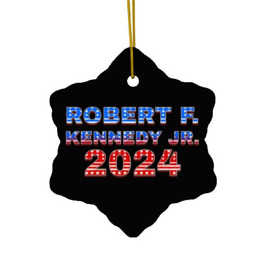 Robert F Kennedy Jr 2024 Stars And Stripes Red Ceramic Ornaments