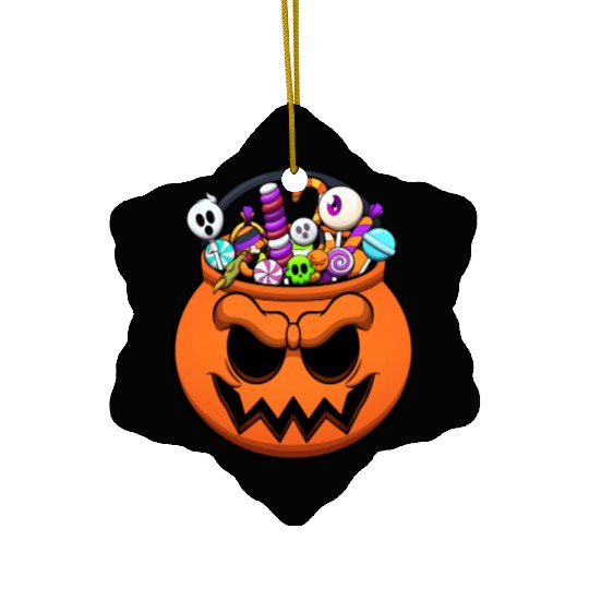 Halloween Trick Or Treat Candy Ceramic Ornaments