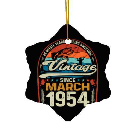 March 1954 Vintage 69Th 69 Year Old Ceramic Ornaments