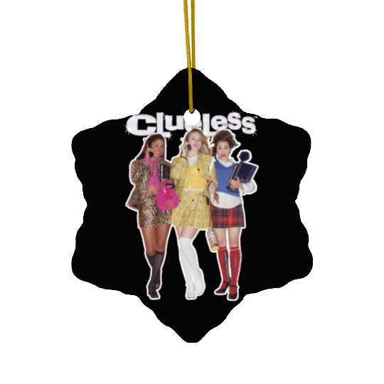 Clueless Bedazzled Logo Ceramic Ornaments