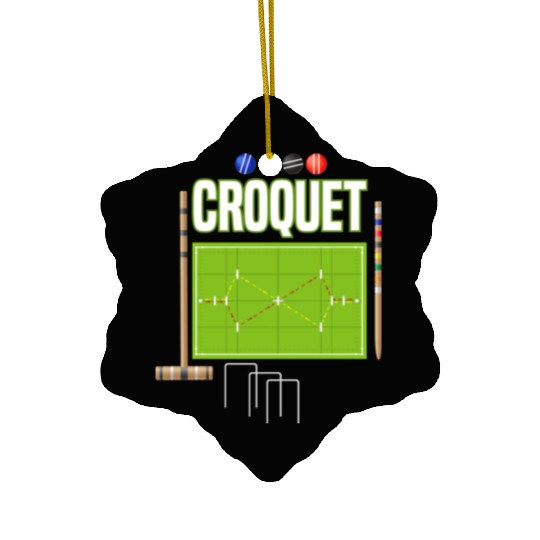 Croquet Player Garden Croquet Golf Sport Ceramic Ornaments