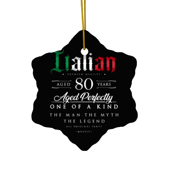 80Th Italian Age 80 Born In Italy Ceramic Ornaments