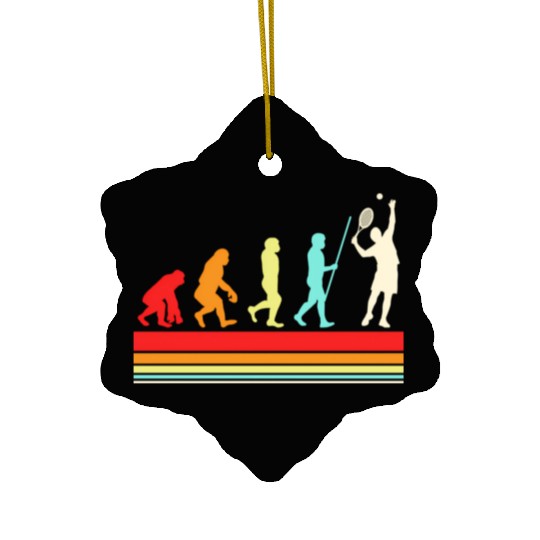 Tennis Player Evolution Colors S Ceramic Ornaments