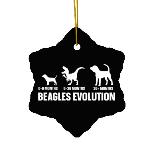 Beagles Evolution For A Beagle Owner Ceramic Ornaments
