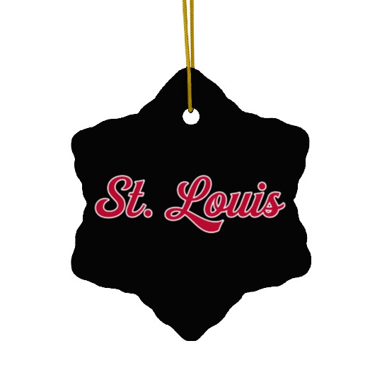 St Louis 1970S Wordmark Script Ceramic Ornaments