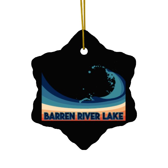 Barren River Lake Kentucky Boating Sailing Fishing Ceramic Ornaments