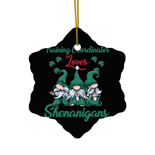 Training Coordinator St. Patrick's Day Ceramic Ornaments