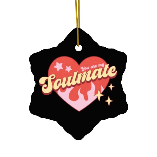 Soulmate heart valentine sublimation trending Ceramic Ornaments