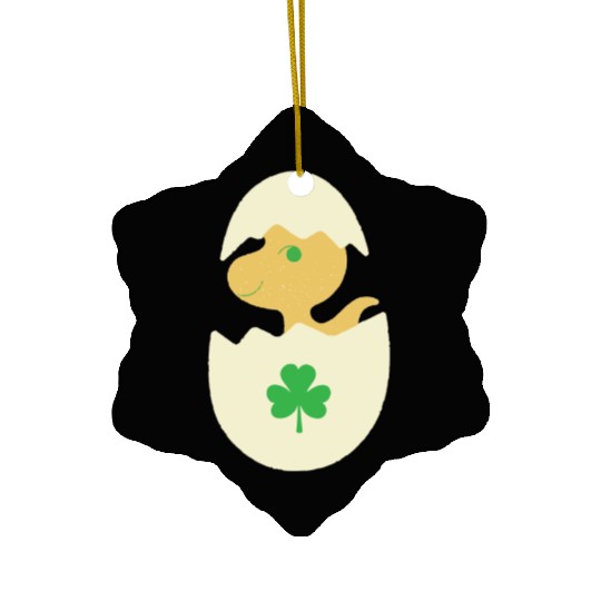 St Patrick Irish Dino Ceramic Ornaments