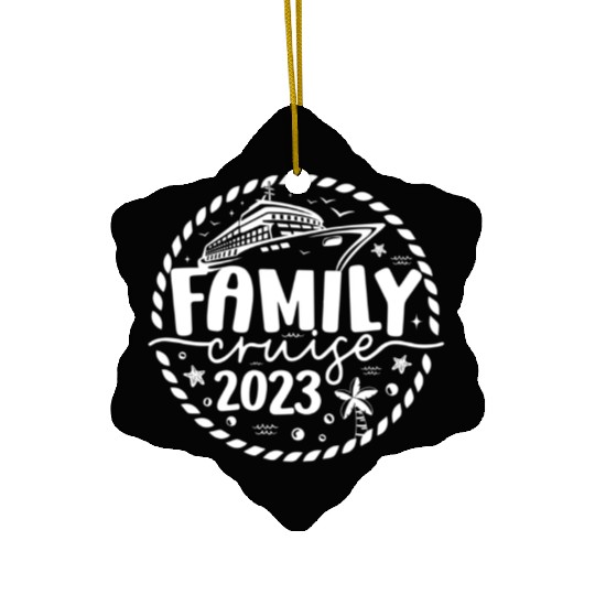 Summer Family Cruise 2023 Vacation Vibes Sea Ceramic Ornaments