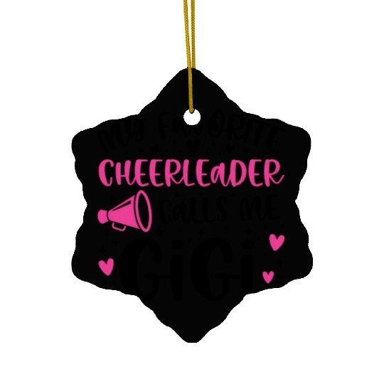 Proud Cheer Gigi Grandma Of A Cheerleader Gigi Ceramic Ornaments