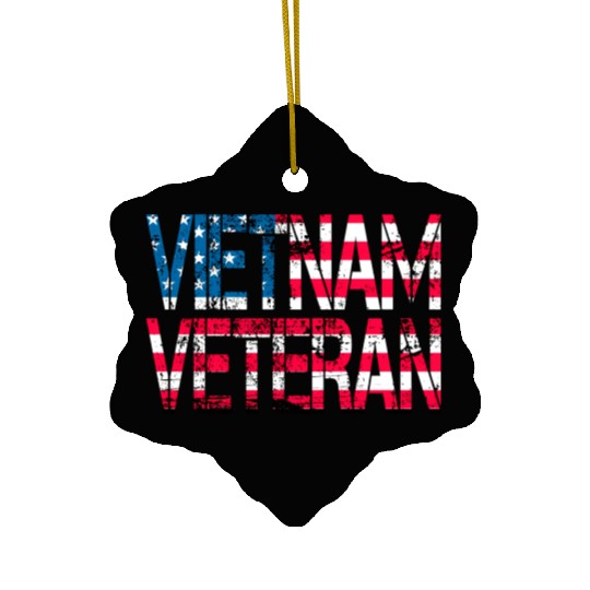 Vietnam Veteran Us Flag Vietnam Vets Ceramic Ornaments