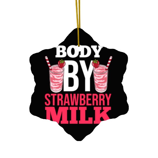 Strawberry Milk Shake Korean Vegan Japanese Ceramic Ornaments