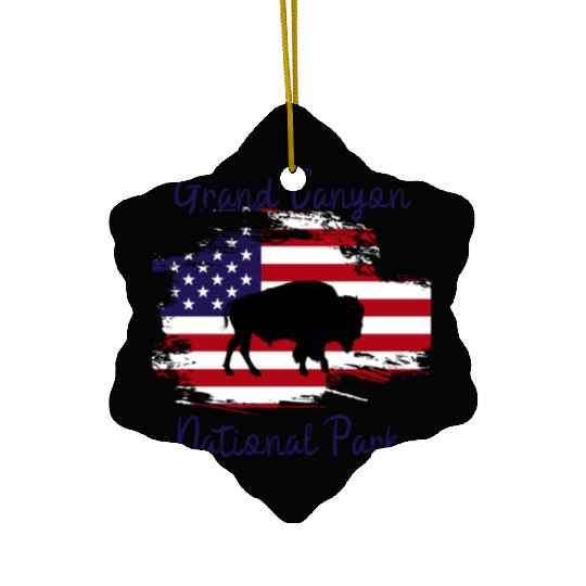 grand canyon national park buffalo Ceramic Ornaments gifts