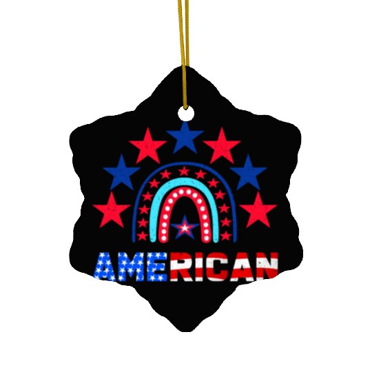 American Independence Day Love America Patriot Ceramic Ornaments