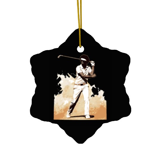 Golfer Afro Man Golf Player African American Ceramic Ornaments