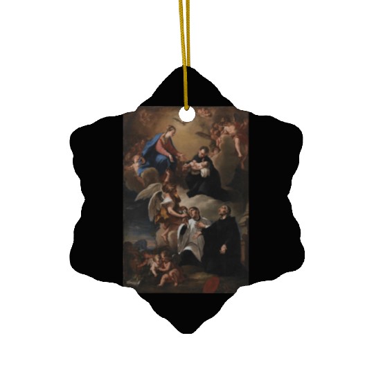 The Holy Spirit, angels and the Virgin Mary Ceramic Ornaments