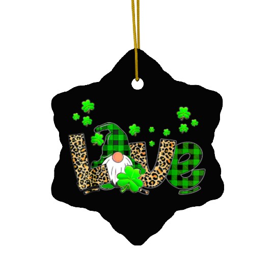 Bleached Love St Patric Day Gnomes Shamrock For Ceramic Ornaments