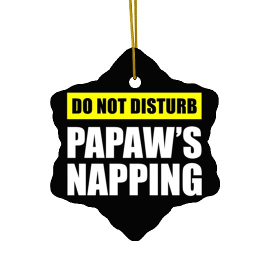 Do Not Disturb Papaw'S Napg Ceramic Ornaments