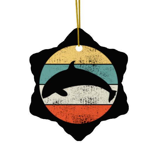 Orca Whale Ceramic Ornaments