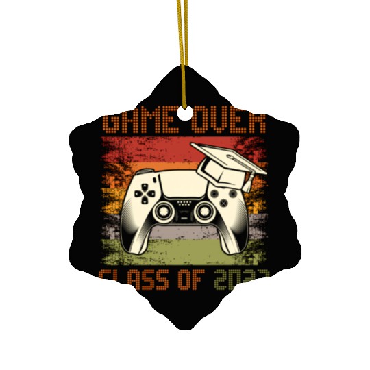 Game Over Class Of 2023 Senior 2023 School Ceramic Ornaments