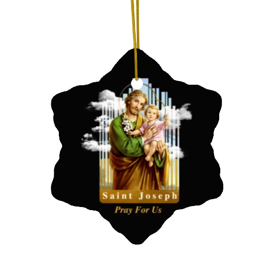 Saint Joseph Catholic Church St Joseph With Infant Ceramic Ornaments