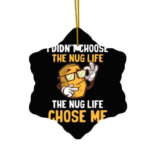 Foodie Nuggies Chicken Nugget Expert Food Tendies Ceramic Ornaments