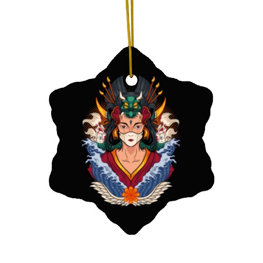 Kimono Geisha Ceramic Ornaments