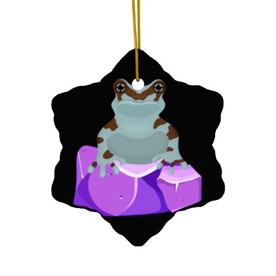 Frog Crystal Amethyst Gemstone For Toad Owners Ceramic Ornaments