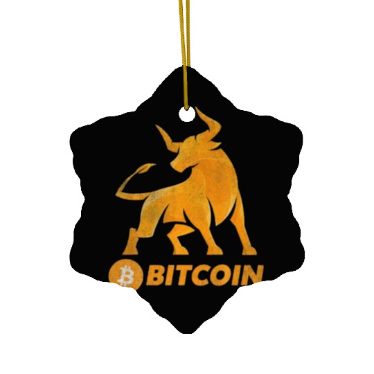 BITCOIN Coin In A Bullish Bullrun Crypto Coin Ceramic Ornaments