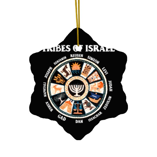 12 Twelve Tribes Of Israel Hebrew Israelite Judah Ceramic Ornaments