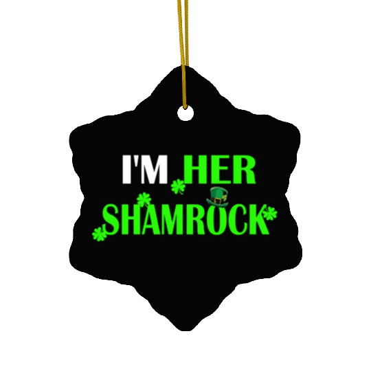 I'M Her Shamrock I'M His Lucky Charm St Patric Ceramic Ornaments